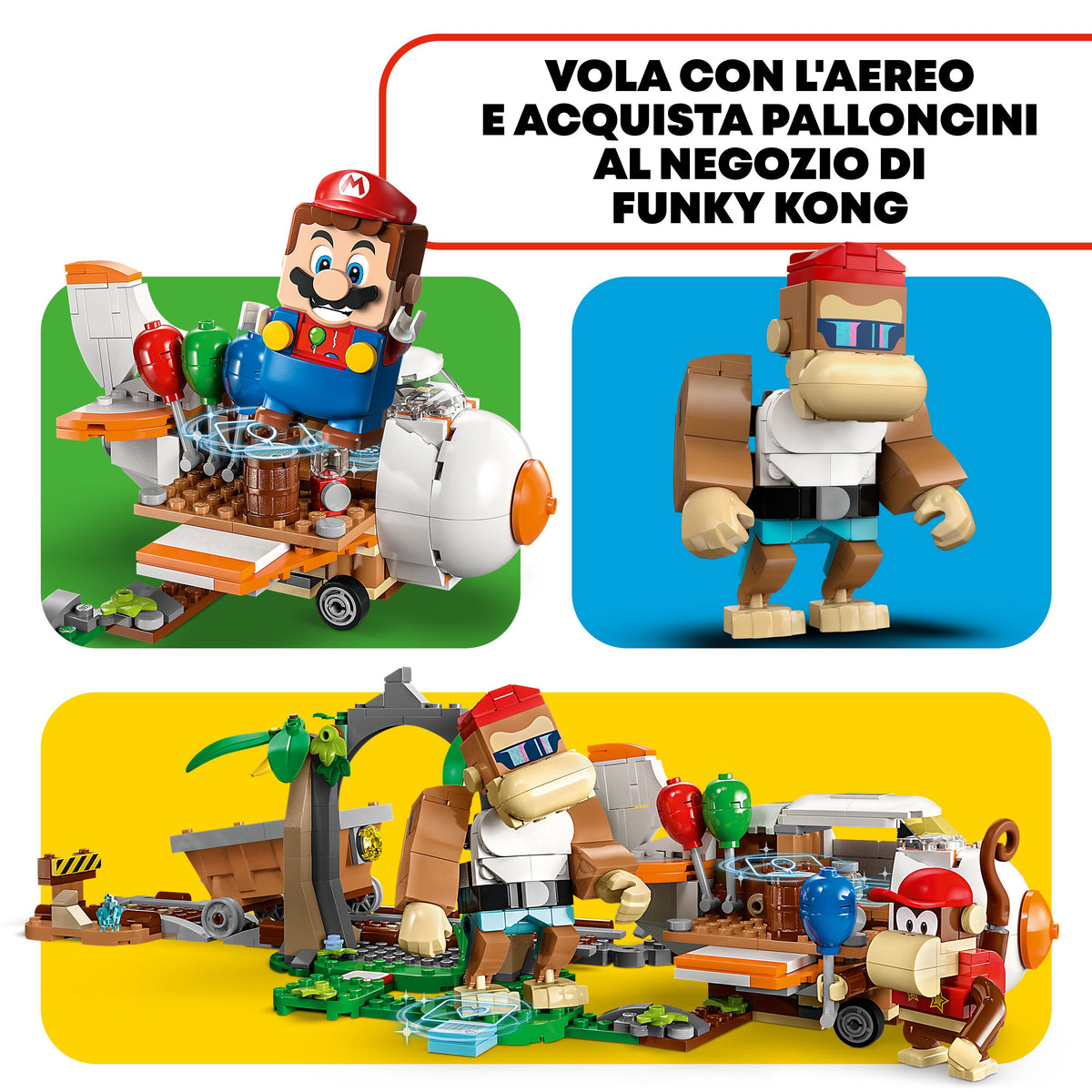 LEGO Super Mario 71425 pack di espansione corsa nella miniera di diddy kong
