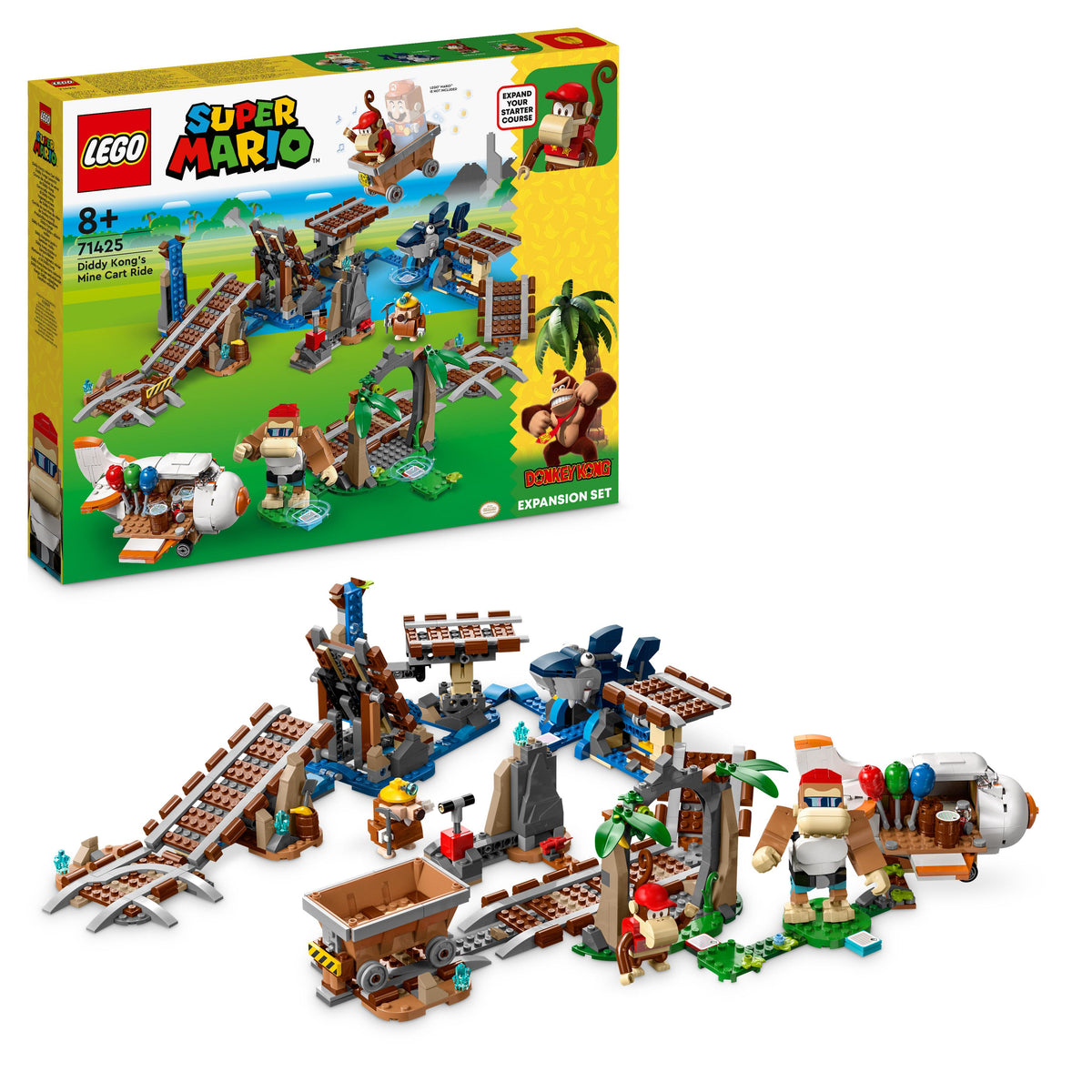 LEGO Super Mario 71425 pack di espansione corsa nella miniera di diddy kong