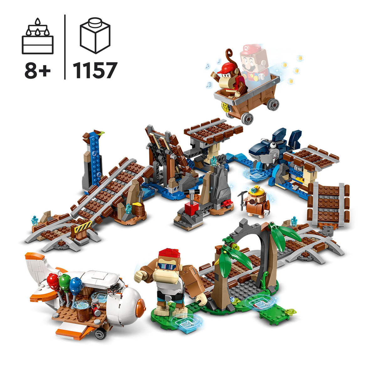 LEGO Super Mario 71425 pack di espansione corsa nella miniera di diddy kong
