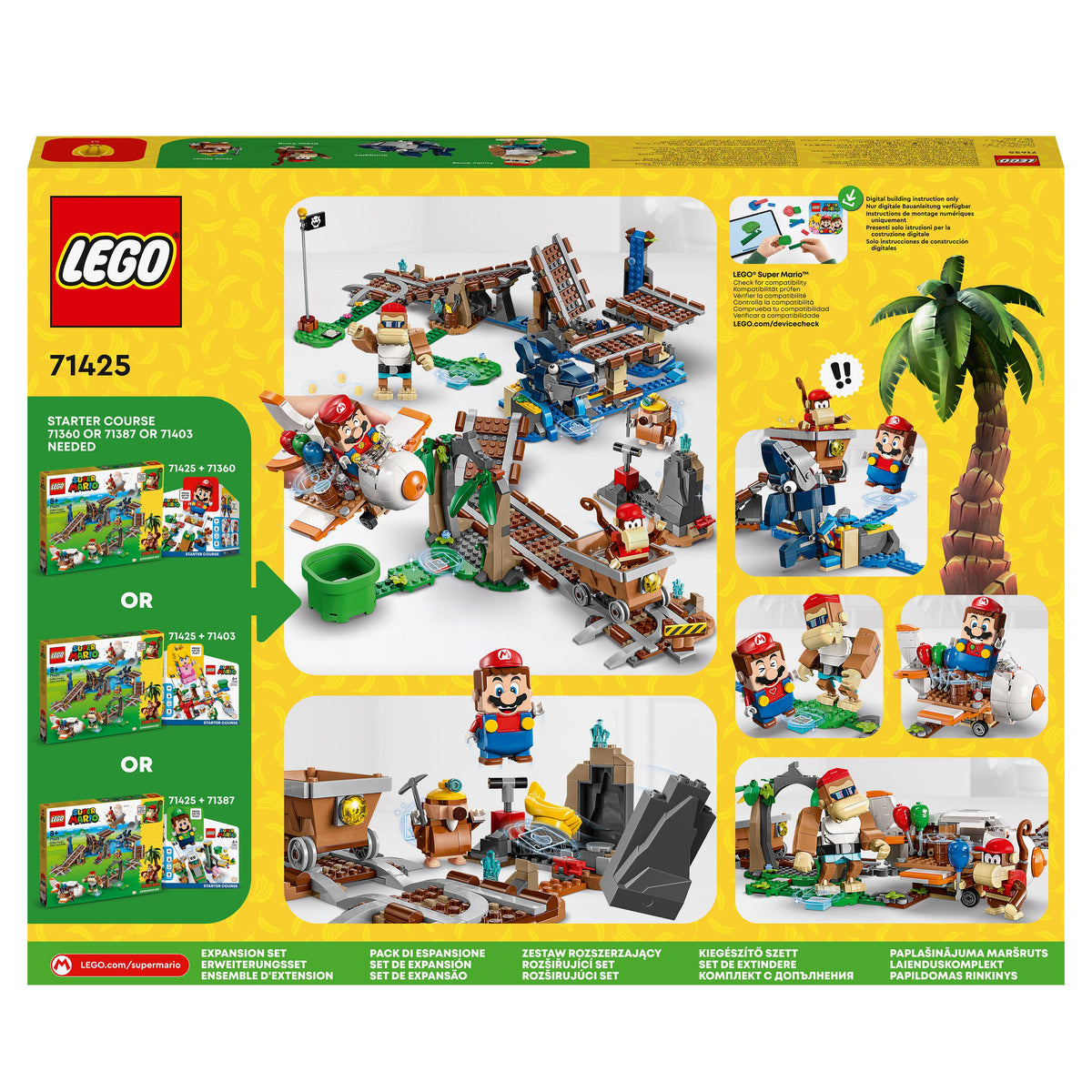 LEGO Super Mario 71425 pack di espansione corsa nella miniera di diddy kong