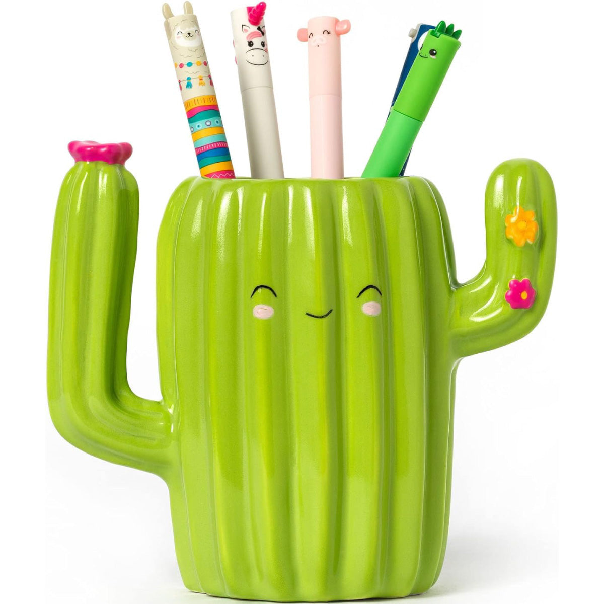portapenne in ceramica - desk friends - cactus