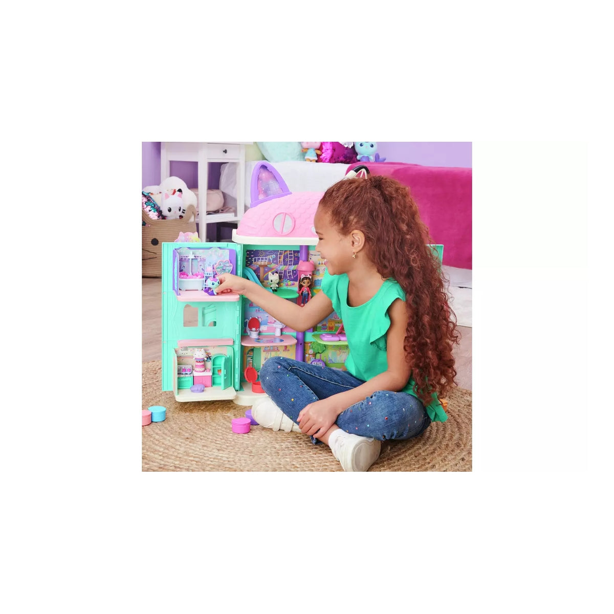 gabby's dollhouse - la sala da bagno con siregatta