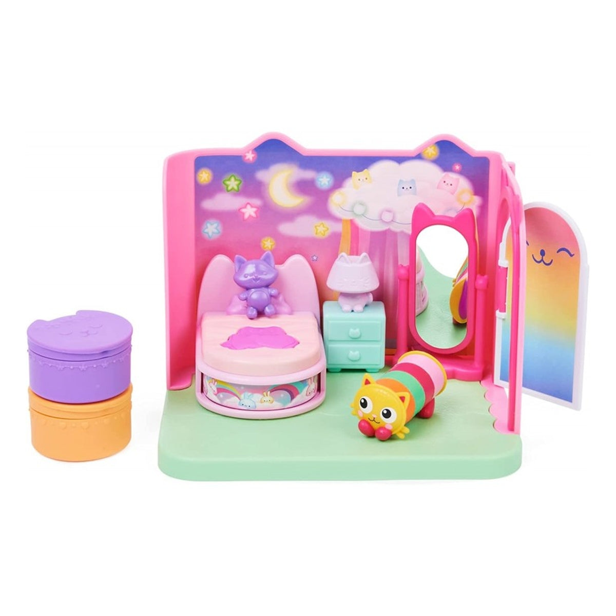 gabby's dollhouse - la camera da letto di cuscigatta