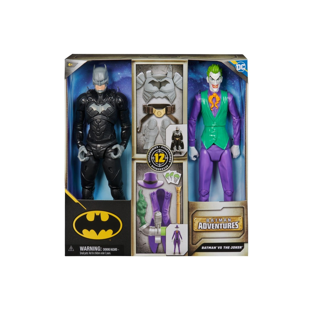 dc comics - batman adventures - battle pack batman vs joker - personaggio snodabile 30cm