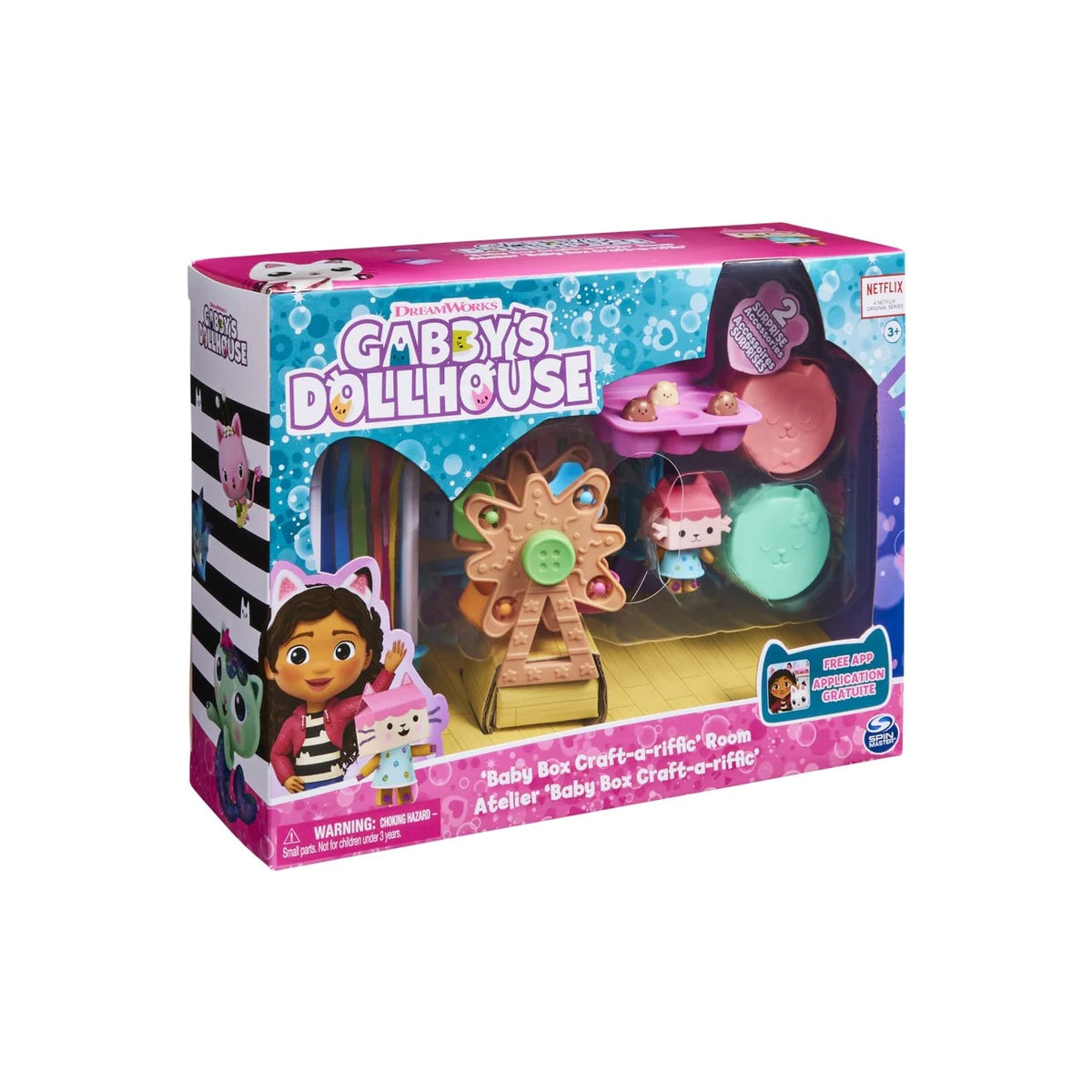 gabby's dollhouse - lo studio d'arte con baby box