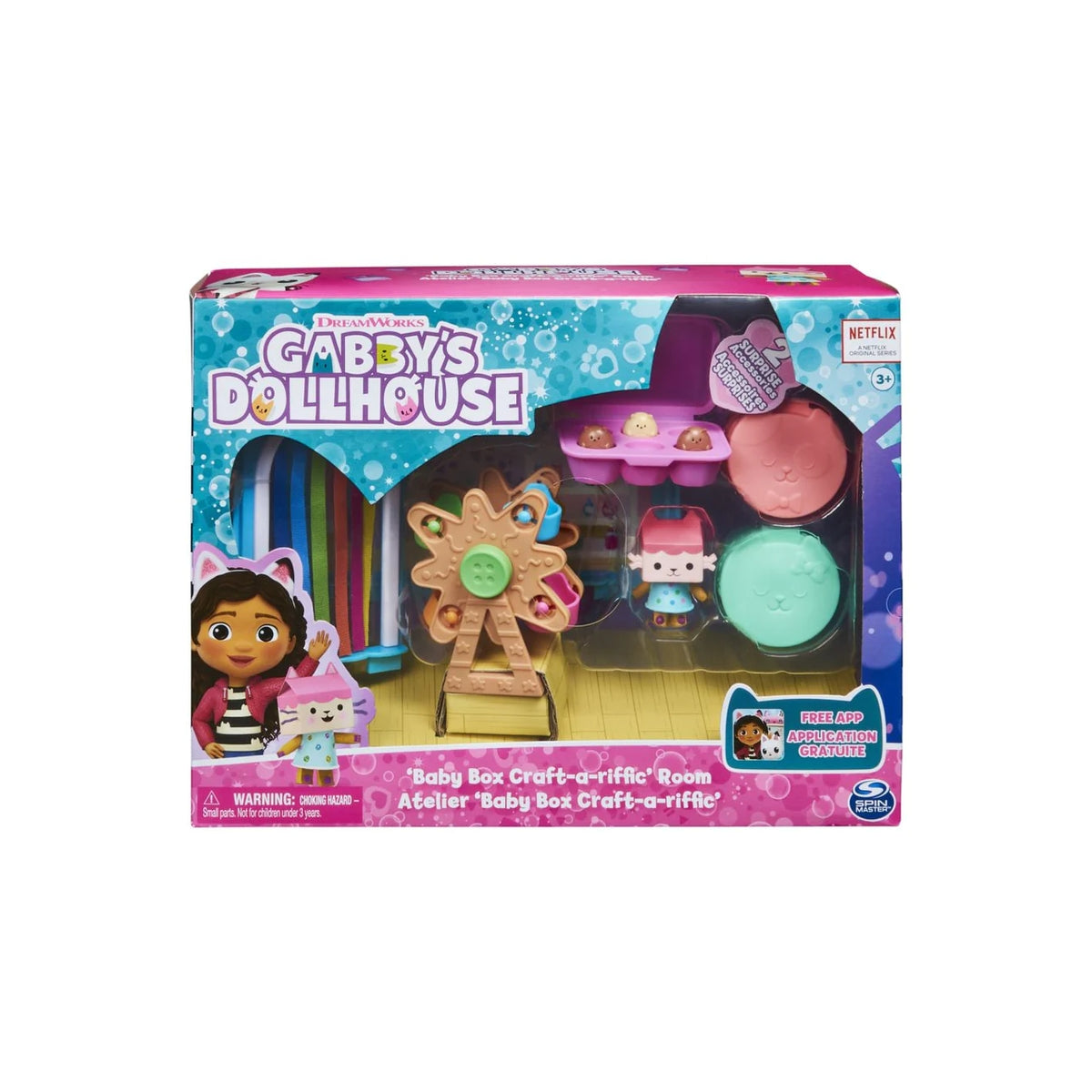 gabby's dollhouse - lo studio d'arte con baby box