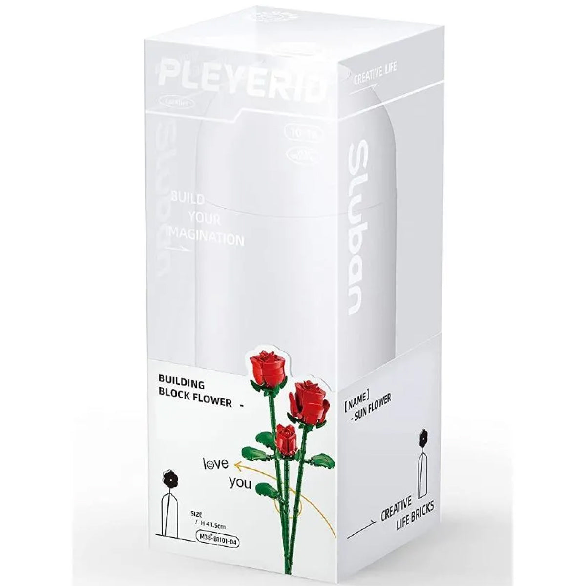 rose rosse con vaso - 254 pezzi