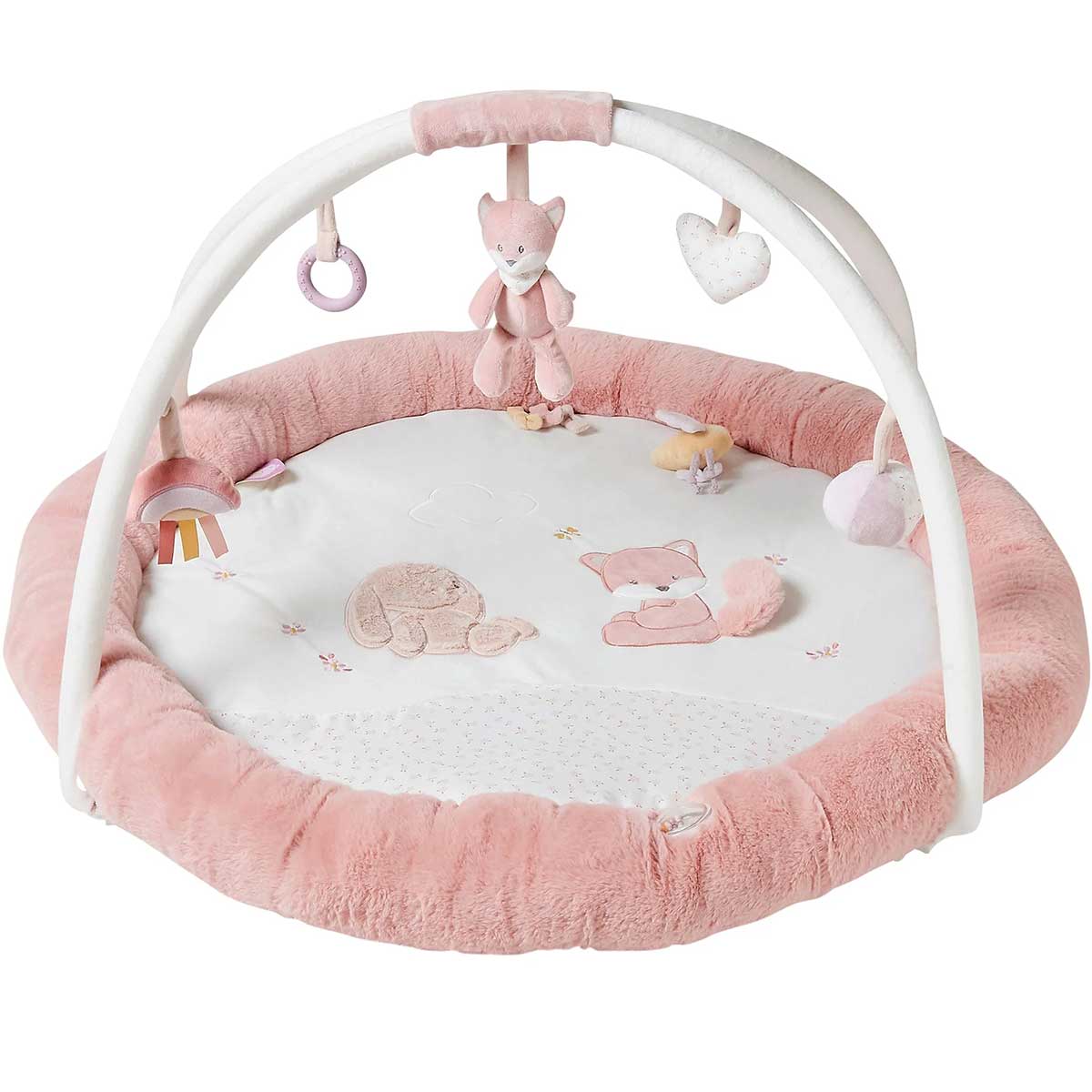 tappeto pouf attività con archi pomme & alice - 90x90cm