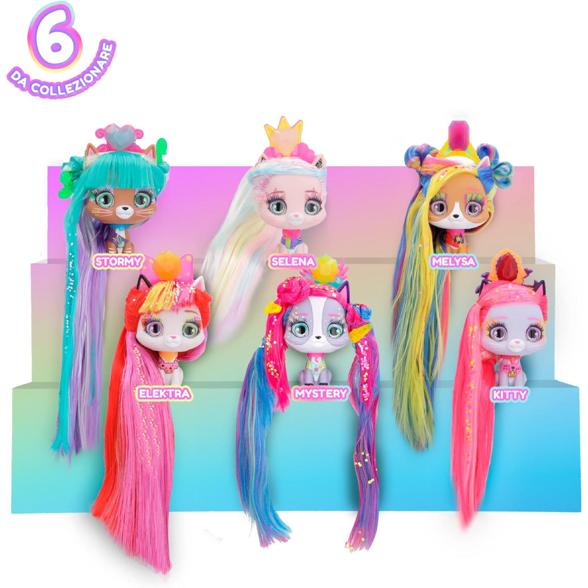 vip pets - cats - stormy - animaletto con lunghi capelli ed accessori