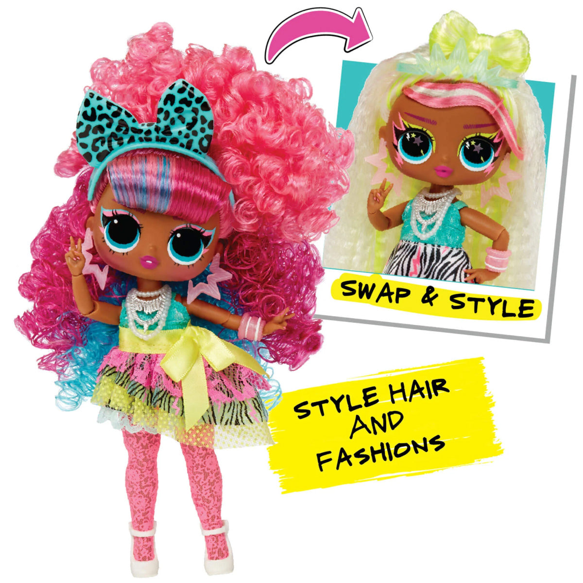 lol surprise tweens - surprise swap - curls-2-crimps cora - fashion doll