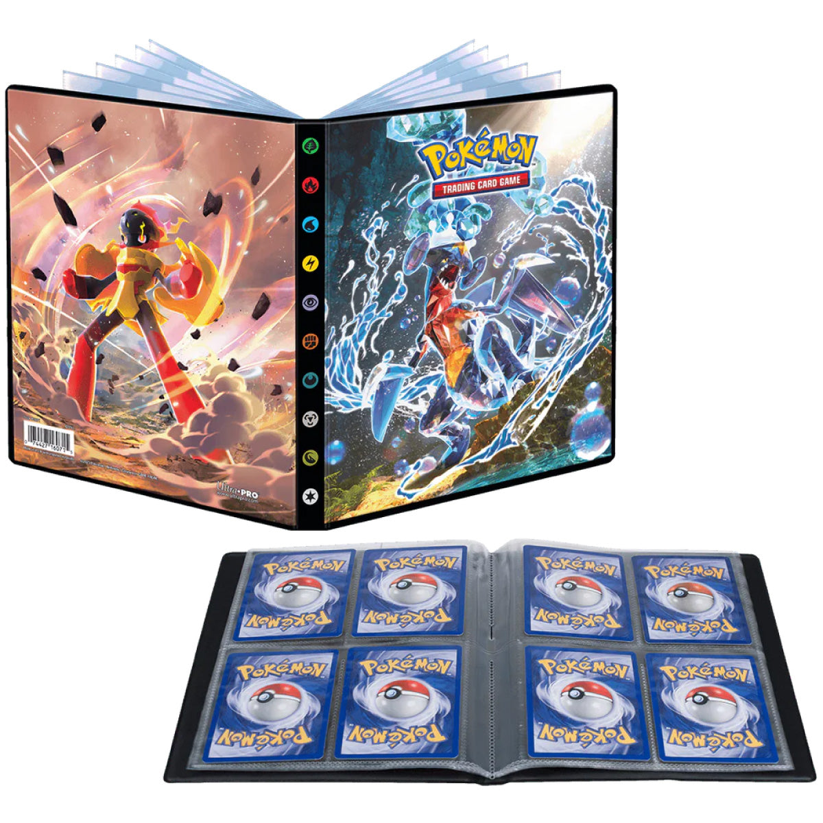 pokemon - album 12 pagine 4 tasche - scarlatto e violetto paradosso temporale