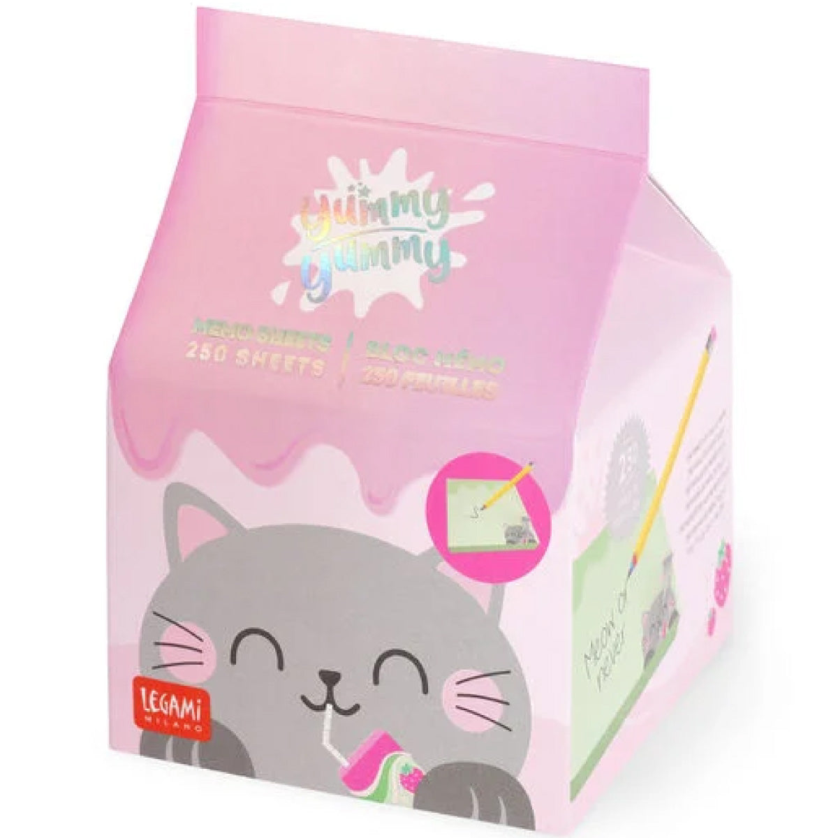 blocchetto memo - yummy yummy - post it kitty