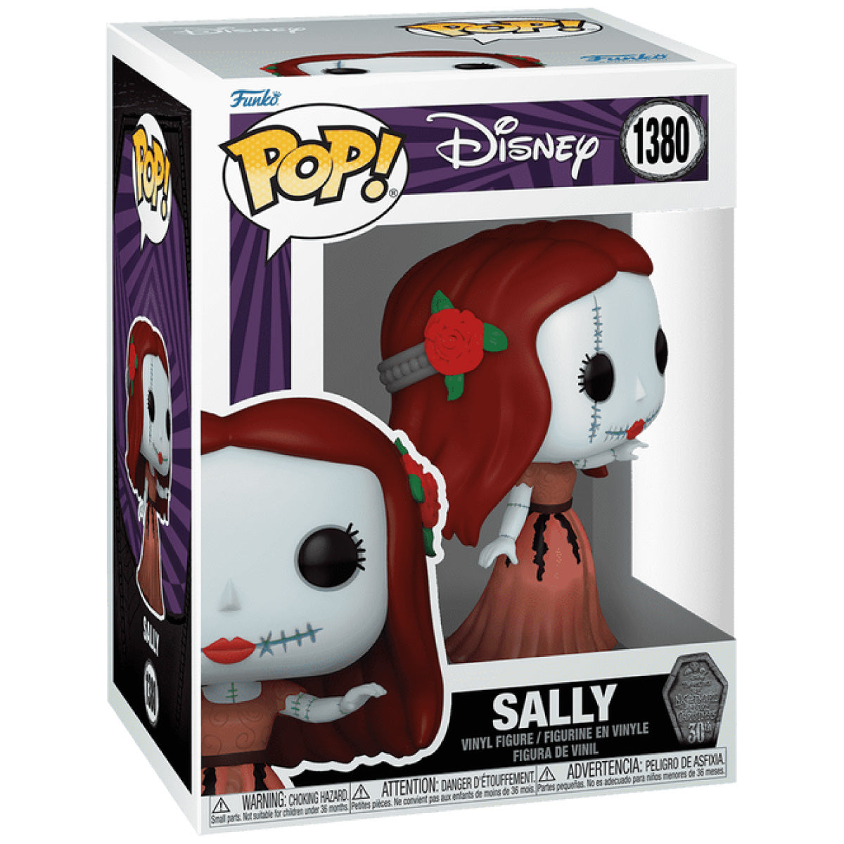 nightmare before christmas 30th anniversary - formal sally 9cm - funko pop 1380