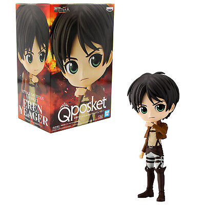 attack on titan - q posket - eren yeager (ver. a) - statua 14cm