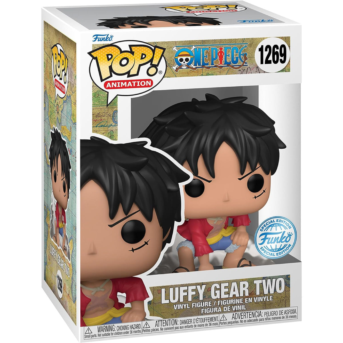 one piece - luffy gear two 9cm - funko pop 1269 ga exclusive
