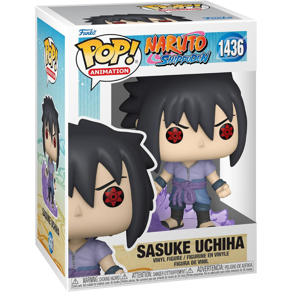 naruto shippuden - sasuke uchiha 9cm - funko pop! 1436