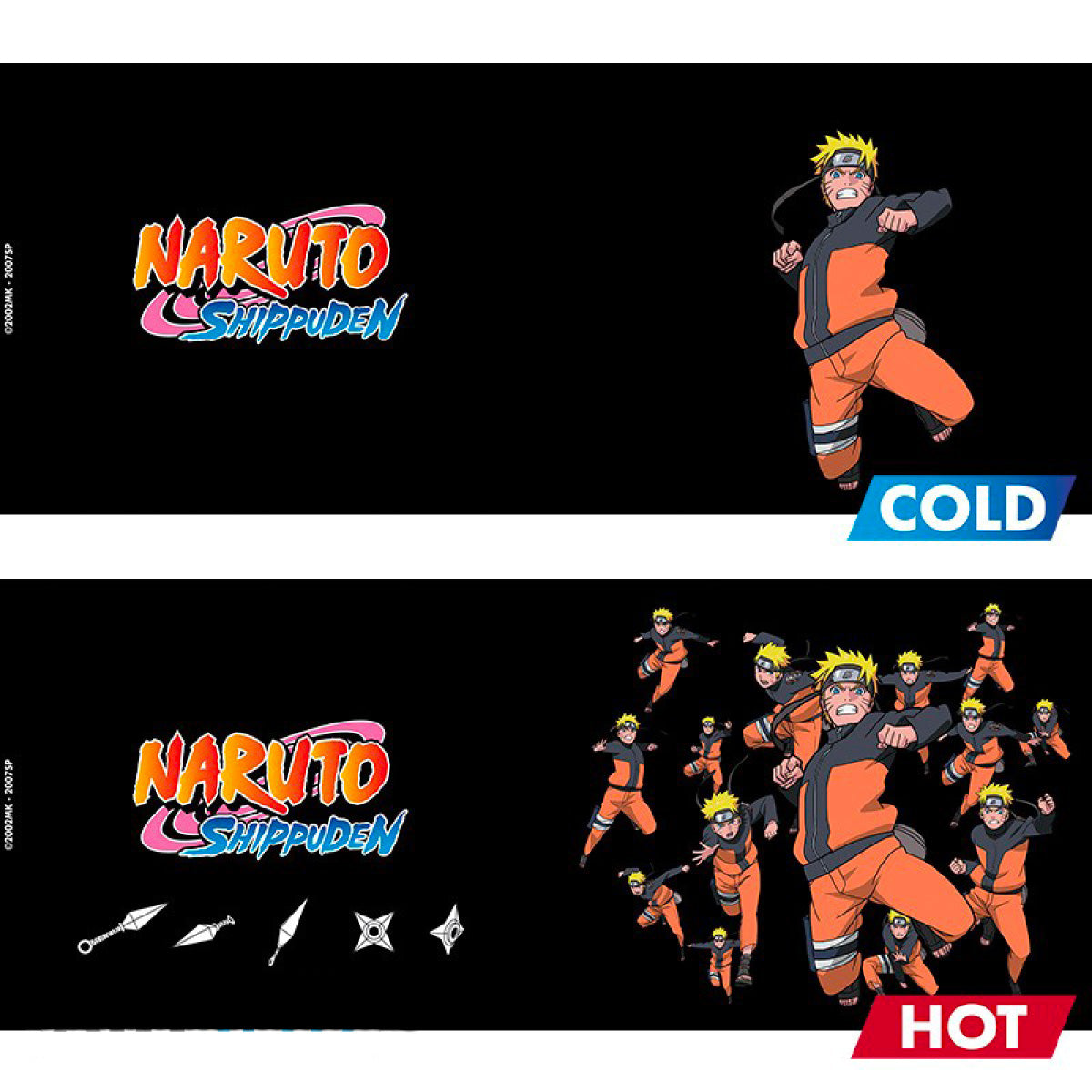 naruto shippuden - tazza heat change 460ml - multicloning