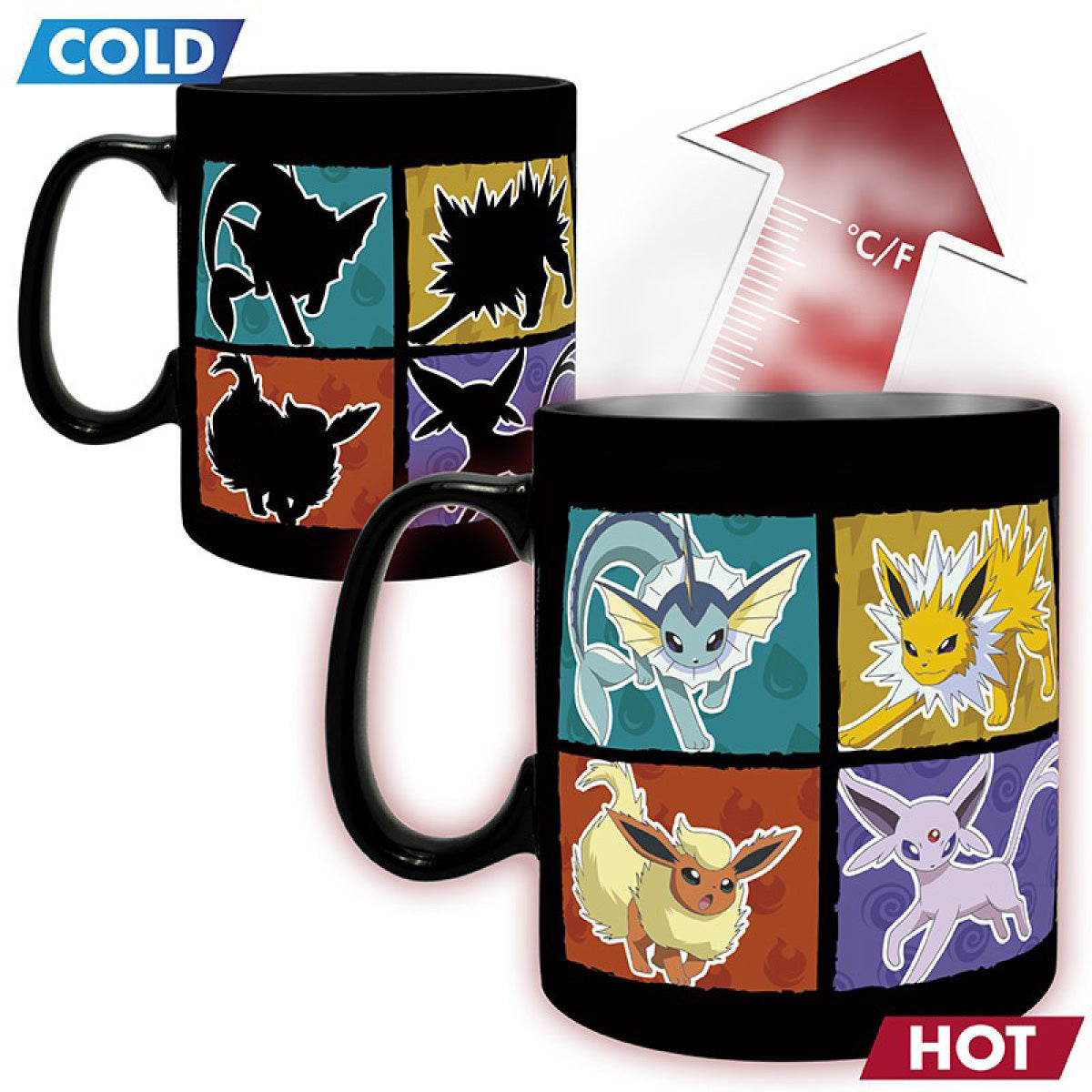 pokemon - tazza heat change 460ml - eevee