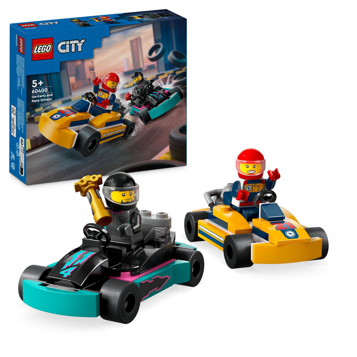 LEGO City 60400 go-kart e piloti