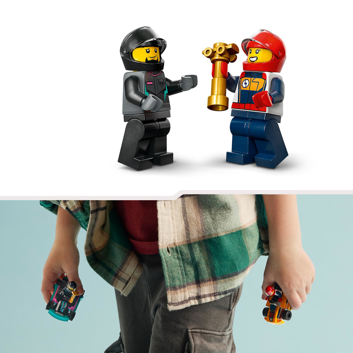 LEGO City 60400 go-kart e piloti