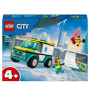 LEGO City 60403 ambulanza di emergenza e snowboarder