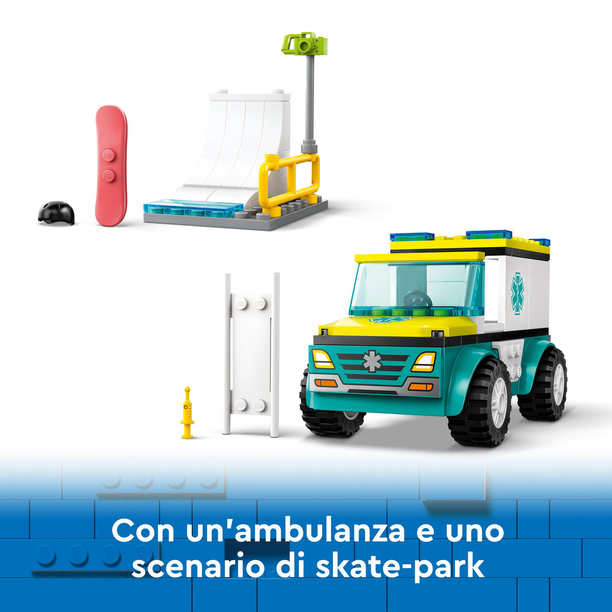 LEGO City 60403 ambulanza di emergenza e snowboarder