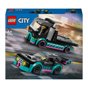 LEGO City 60406 auto da corsa e trasportatore