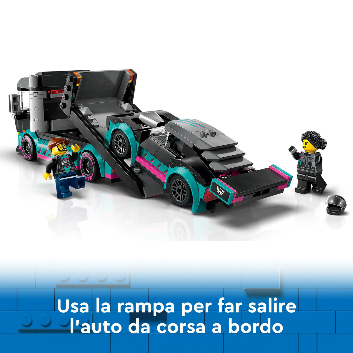LEGO City 60406 auto da corsa e trasportatore