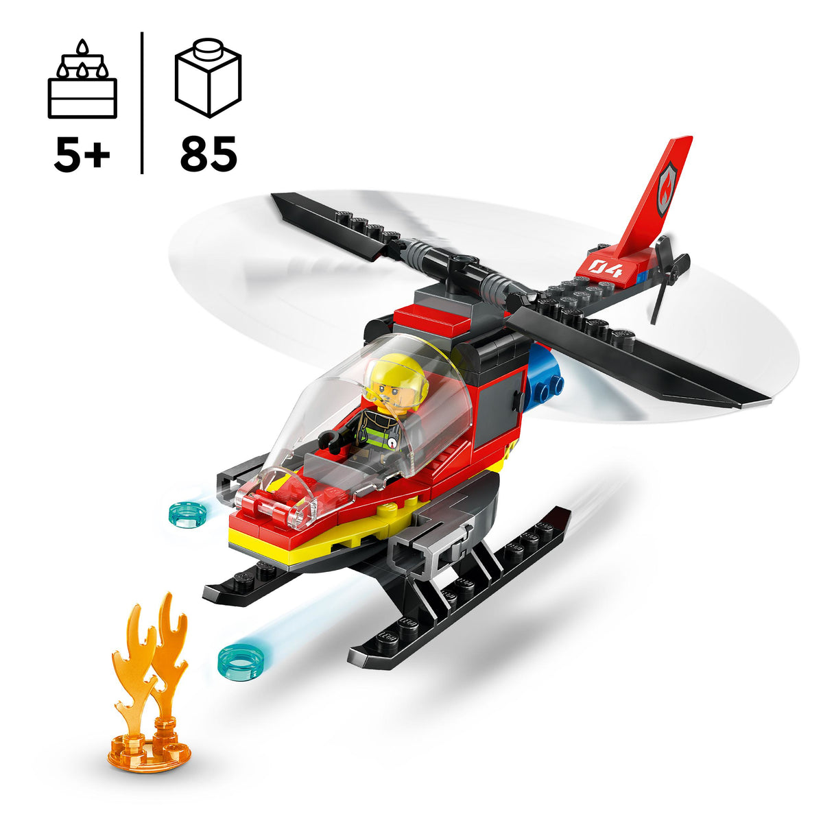 LEGO City 60411 elicottero dei pompieri