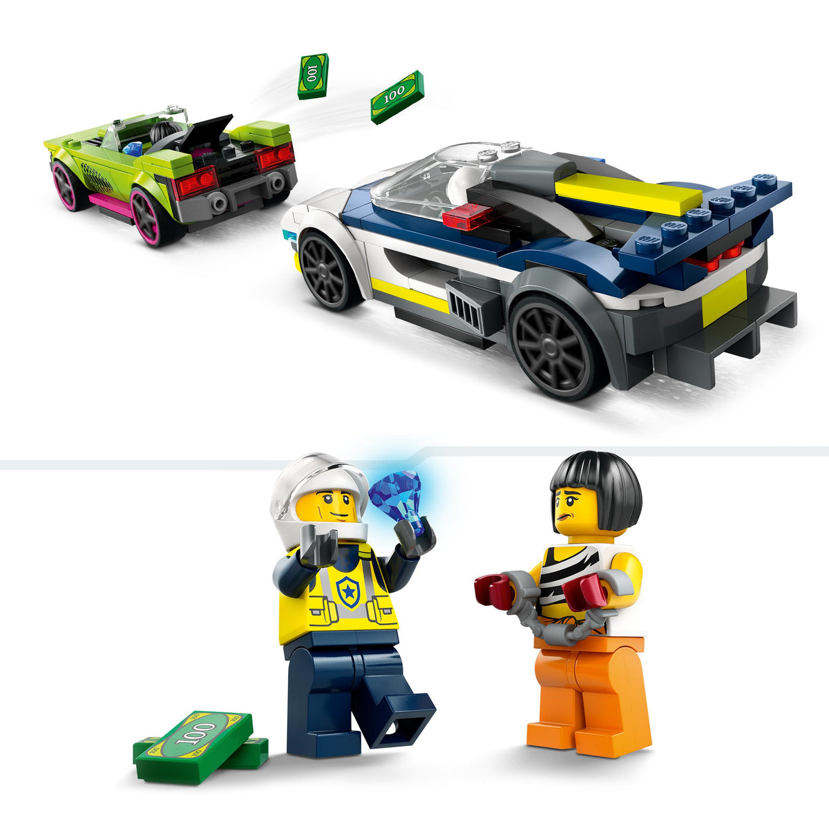 LEGO City 60415 inseguimento della macchina da corsa