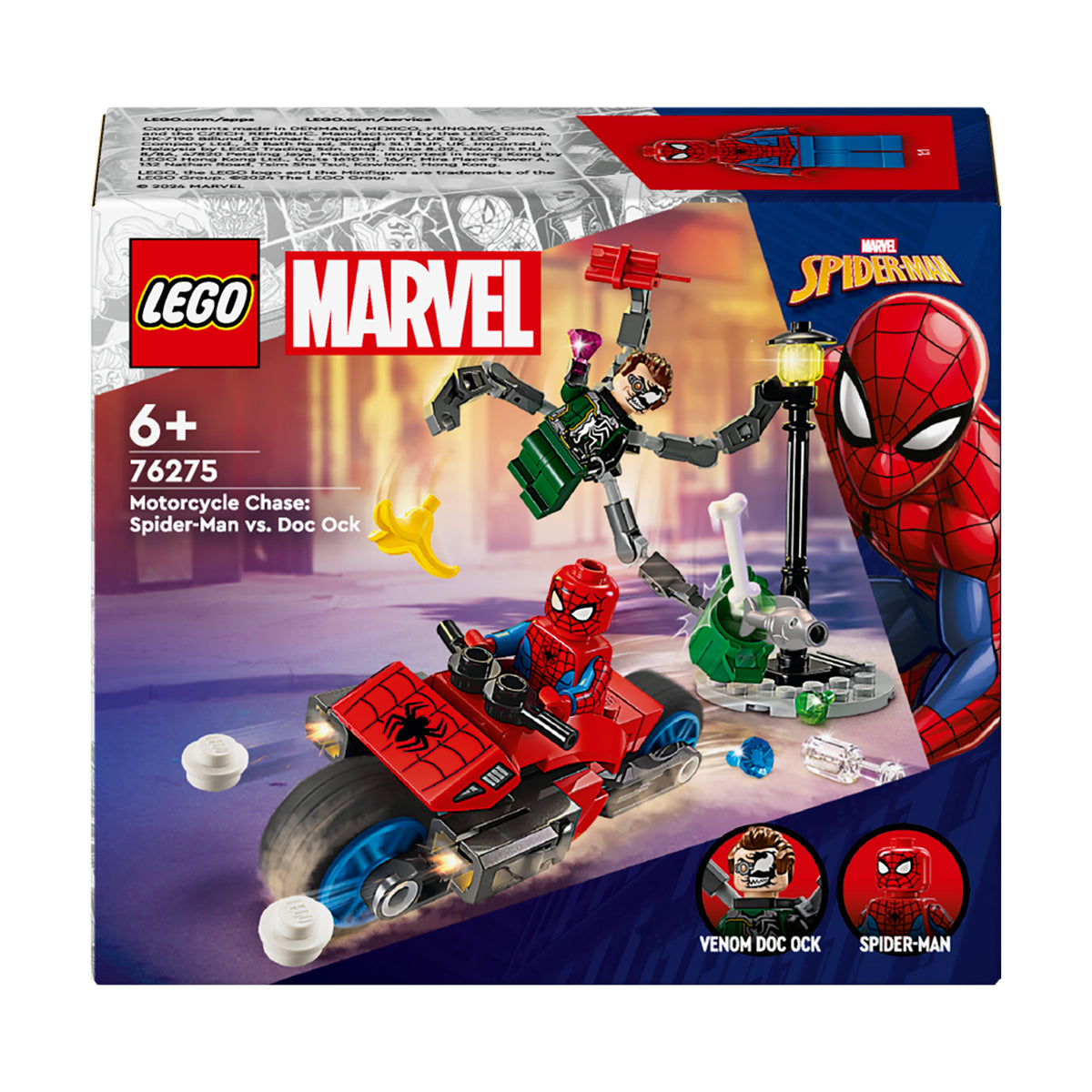 LEGO Super Heroes 76275 inseguimento sulla moto: spider-man vs. doc ock