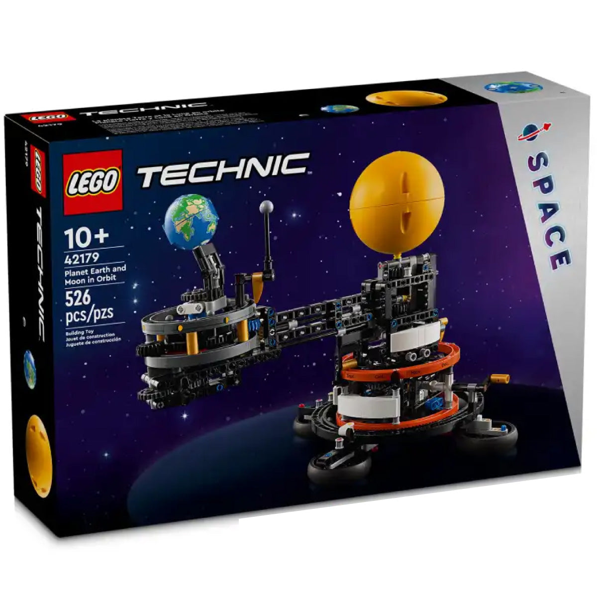 LEGO Technic 42179 pianeta terra e luna in orbita