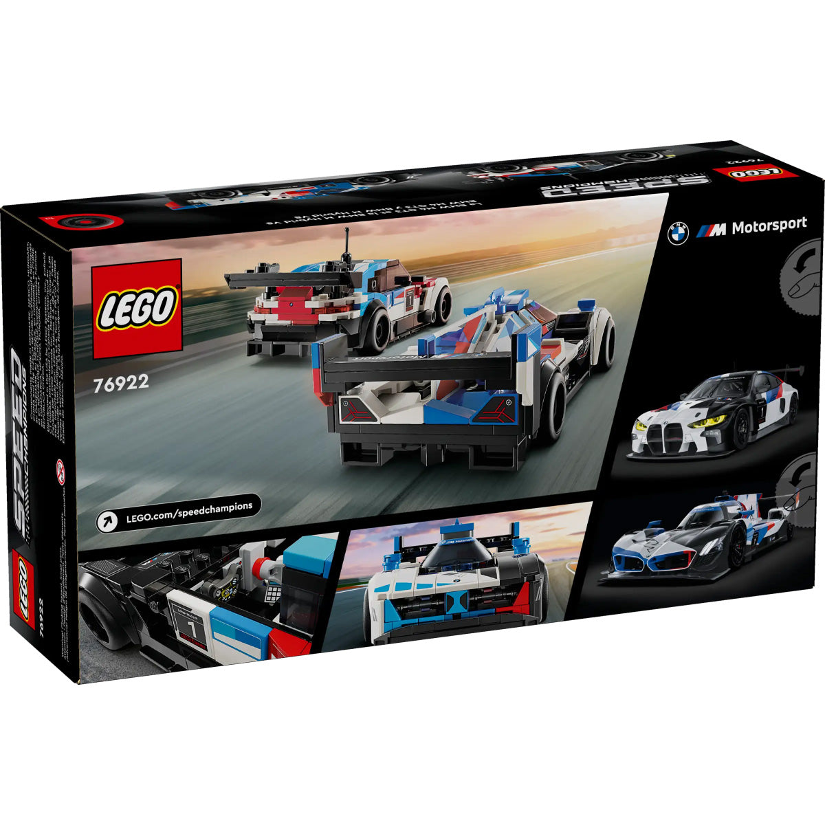 LEGO Speed Champions 76922 auto da corsa bmw m4 gt3 e bmw m hybrid v8