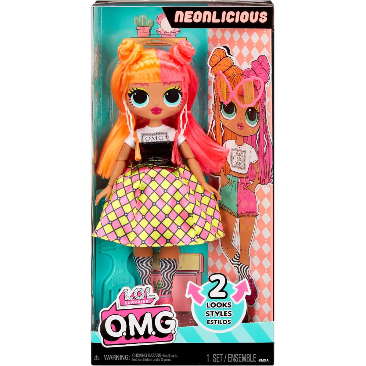 lol surprise omg - neonlicious - fashion doll 25cm