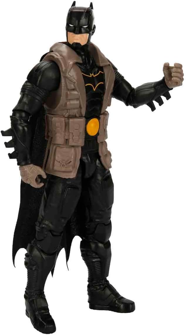dc comics - batman armatura nera - personaggio snodabile 30cm