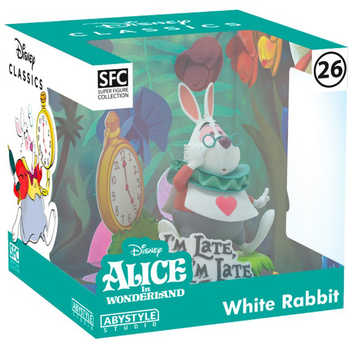 disney: alice in wonderland - bianconiglio - statua 10cm