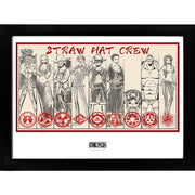 one piece - framed print - straw hat crew (30x40cm)