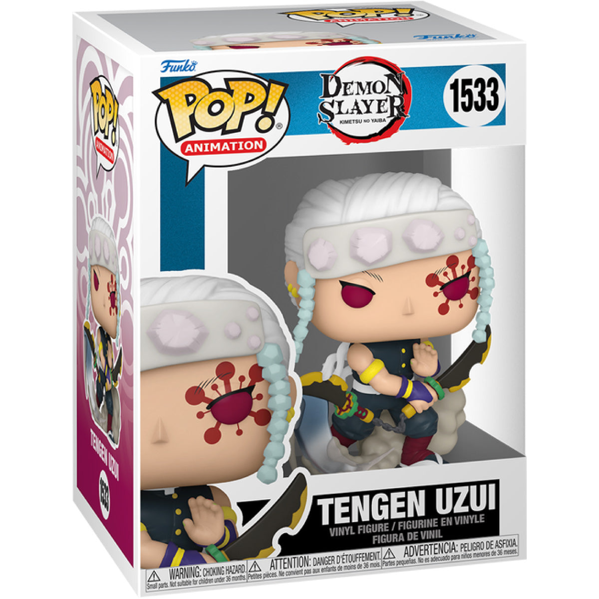 demon slayer - tengen uzui with nichirin cleavers 9cm - funko pop! 1533
