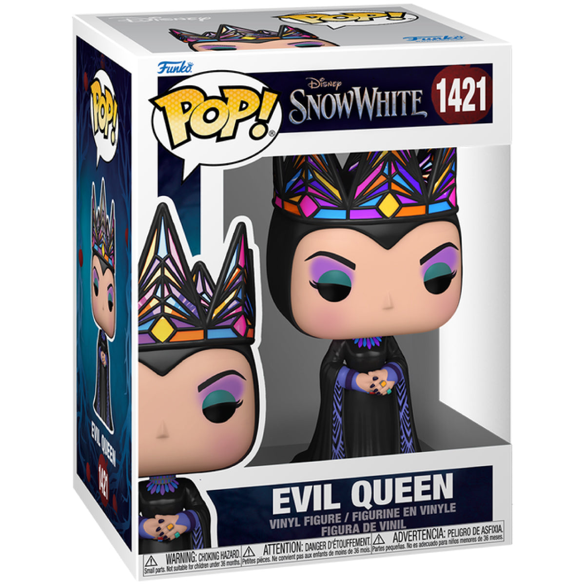 disney: swla - evil queen (blue & black gown) 9cm - funko pop 1421