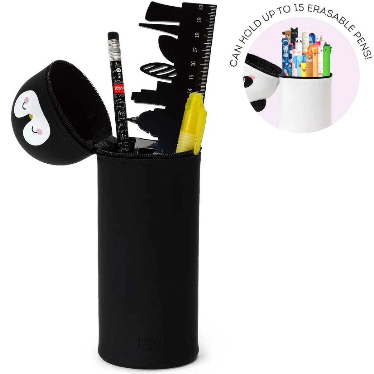 astuccio 2 in 1 in morbido silicone - kawaii - pinguino