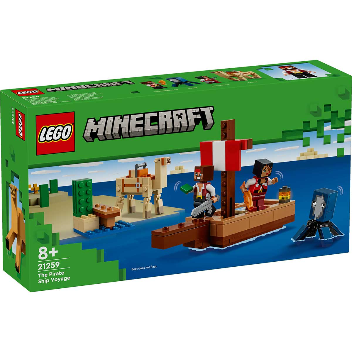 LEGO Minecraft 21259 il viaggio del galeone dei pirati
