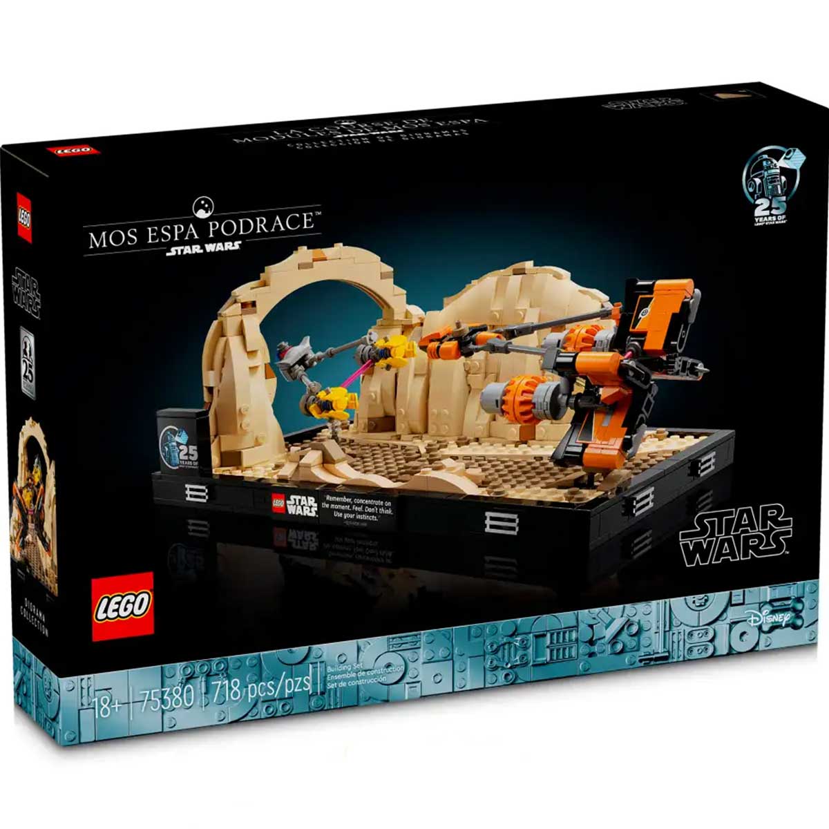LEGO Star Wars 75380 diorama gara degli sgusci su mos espa