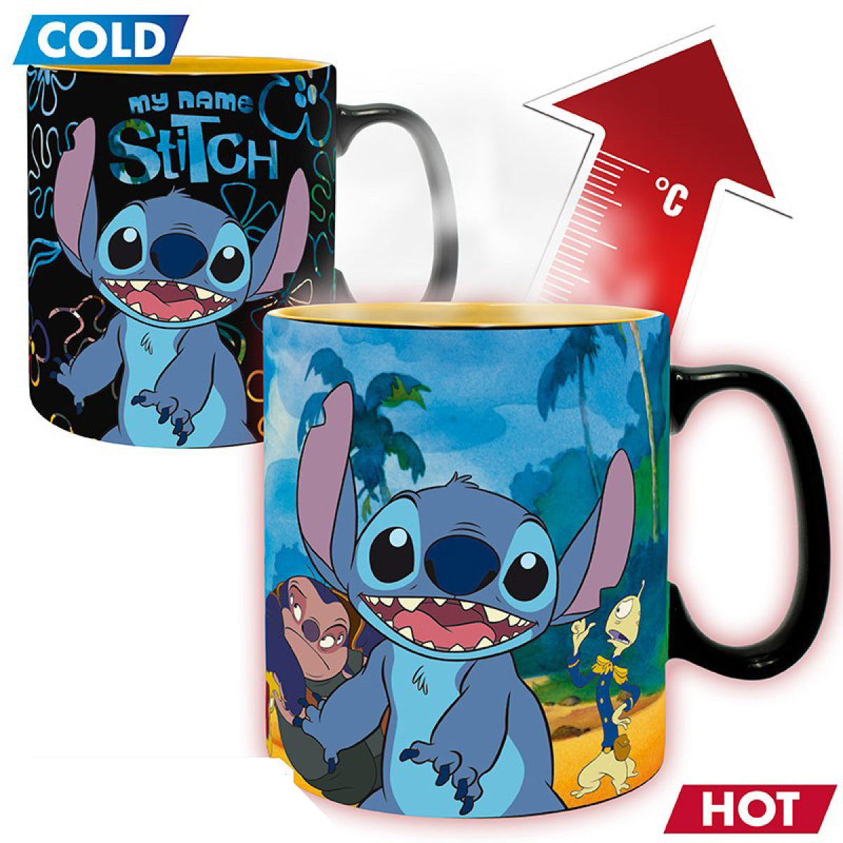 disney: lilo & stitch - tazza heat change 460ml - stitch
