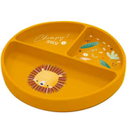 piatto in silicone con scomparti - leone
