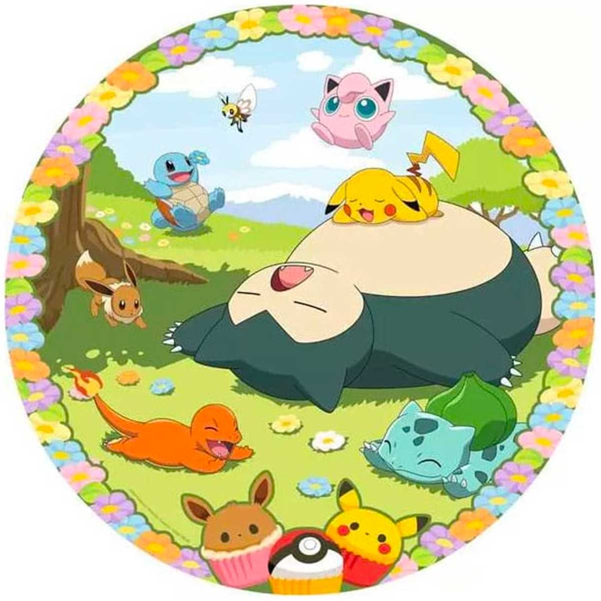 pokémon - puzzle rotondo 500 pezzi + poster