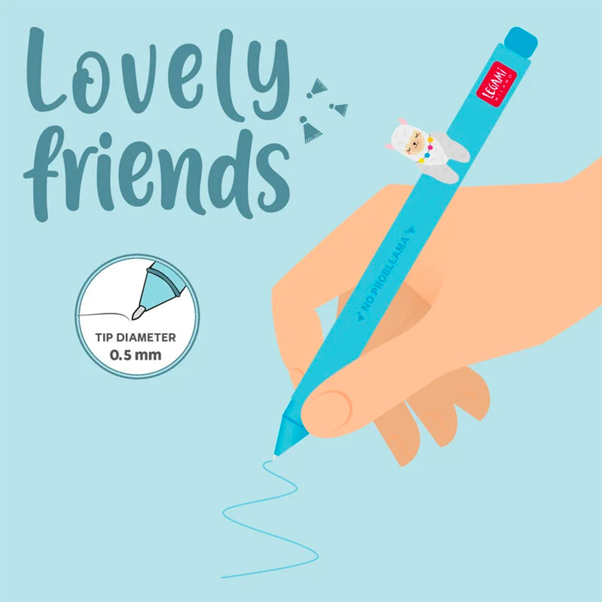 penna gel - lovely friends - lama