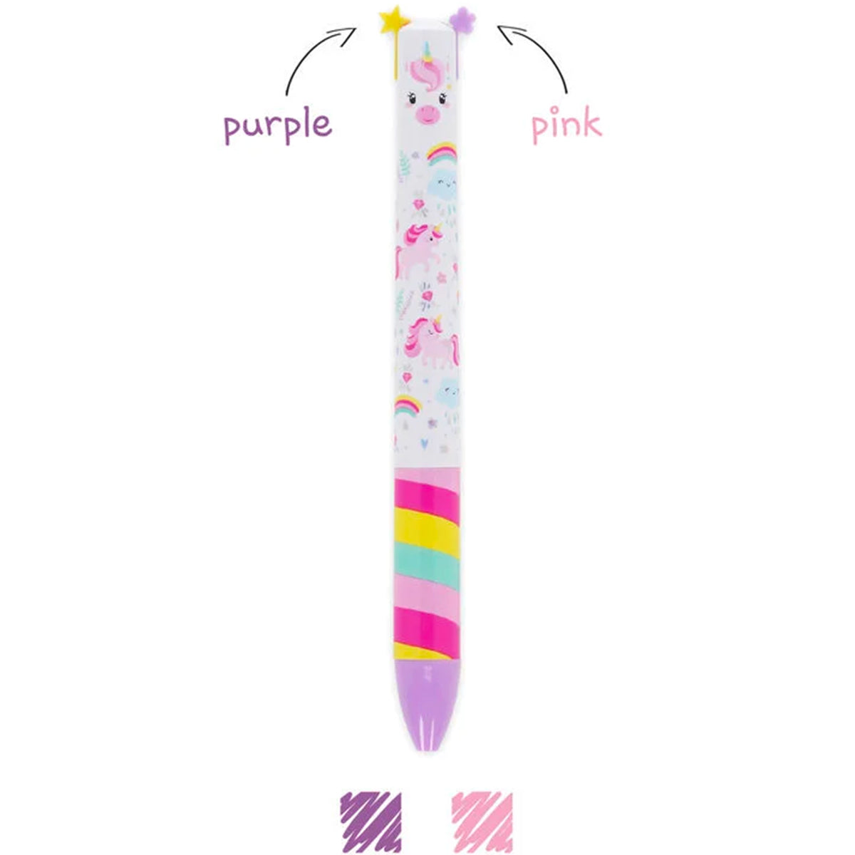 penna a due colori - click&clack - unicorno