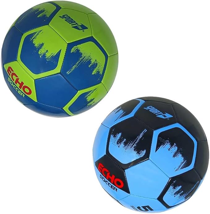 pallone di cuoio - echo - taglia standard 5 (calcio) - colore assortito