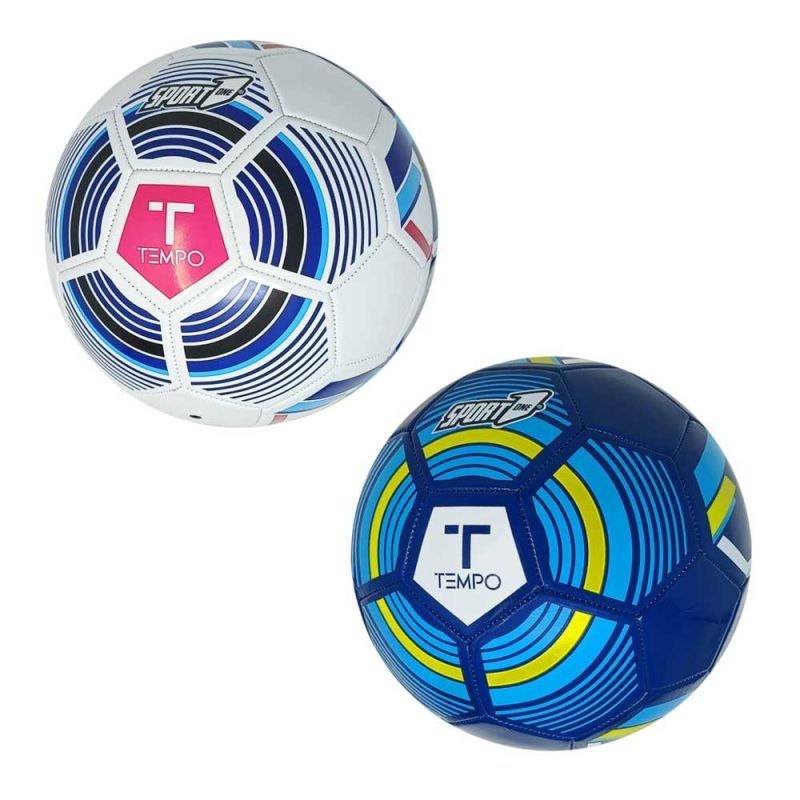pallone di cuoio - tempo - taglia standard 5 (calcio) - colore assortito