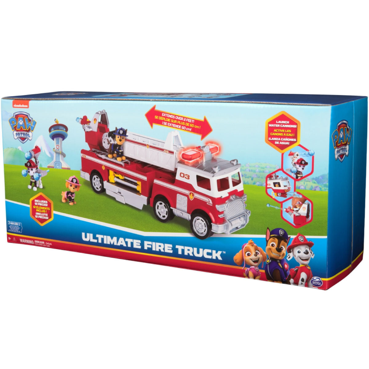 paw patrol - mega camion dei pompieri di marshall